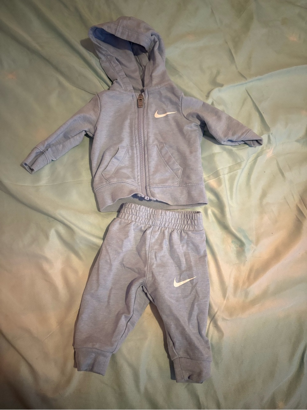 Nike newborn baby Hoodie and Joggers Set - Light Blue